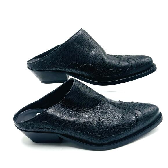 Golden Goose Santiago Western Black Mule Slip On Booties size 37 - Picture 6 of 16